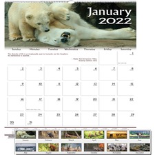 House HOD 3731 Earthscapes Wildlife Wall Calendars - Julian Dates - Mo