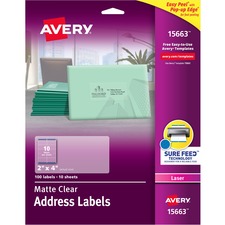 Avery AVE 15663 Averyreg; Easy Peel Return Address Labels - Permanent 