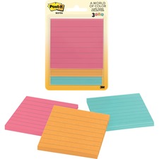 3m MMM 6301 Post-itreg; Notes Notepads - Cape Town Color Collection - 