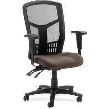 Lorell LLR 86200077 Management Chair - High Back - Java - Fabric, Viny