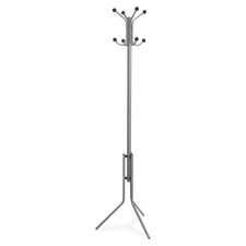 Lorell LLR 02587 Tripod Base Metal Coat Rack - 4 Hooks - 4 Pegs - For 