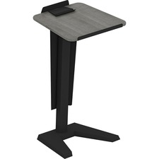 Lorell LLR 59649 Lectern - Charcoal, Laminated Top - U-shaped Base - 4