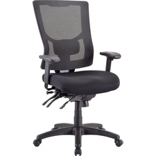 Lorell LLR 62000 Conjure Executive High-back Mesh Back Chair - Black S