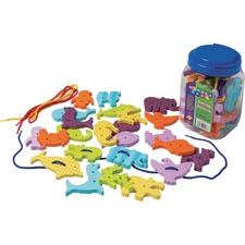 Pacon PAC AC4467 Pacon Wonderfoam Early Learning Lacing Animals Set - 