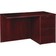 Lorell LLR PR2448RMY Prominence 2.0 Mahogany Laminate Right Return - 2