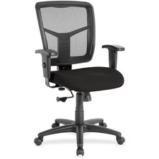 Lorell LLR 8620963 Managerial Mesh Mid-back Chair - Perfection Black F