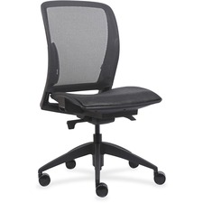 Lorell LLR 83106 Mid-back Chair With Mesh Seat  Back - Mid Back - Blac