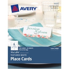 Avery AVE 16109 Averyreg; Laser, Inkjet Tent Card - White - 90 Brightn