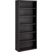 Lorell LLR 59695 Fortress Series Charcoal Bookcase - 34.5 X 13 X 82 - 