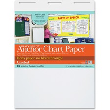 Pacon PAC 3370 Pacon Heavy-duty Anchor Chart Paper - 25 Sheets - Plain