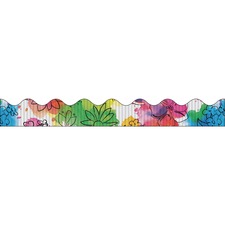 Pacon PAC 37580 Bordette Designs Decorative Border - Watercolor Flower