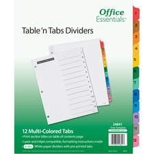 Avery AVE 24841 Averyreg; Office Essentialsreg; Table 'n Tabs(r) Divid