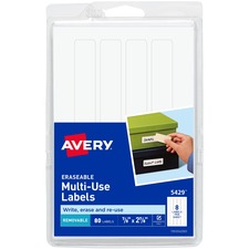 Avery AVE 05429 Averyreg; Erasable Multi-use Labels - 78 Height X 2 78