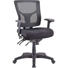 Lorell LLR 62001 Conjure Executive Mid-back Mesh Back Chair - Black Se