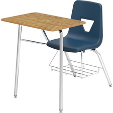 Lorell LLR 99914 Rectangular Medium Oak Top Student Combo Desks - Medi