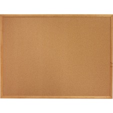 Lorell LLR 19766 Oak Wood Frame Cork Board - 18 Height X 24 Width - Co