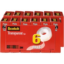 3m MMM 6006PKBD Scotch Transparent Tape - 34w - 36 Yd Length X 0.75 Wi