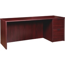 Lorell LLR PC2472RMY Prominence 2.0 Mahogany Laminate Right-pedestal C