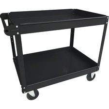 Lorell LLR 59689 Utility Cart - 2 Shelf - 400 Lb Capacity - Steel - 30