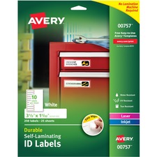 Avery AVE 00757 Averyreg; Easy Align Id Label - Permanent Adhesive - R