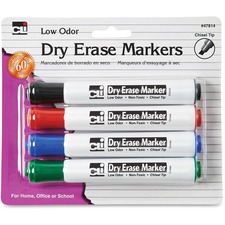 Charles LEO 47814 Cli Chisel Tip Dry Erase Markers - Chisel Marker Poi