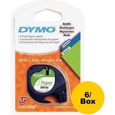 Newell DYM 10697BX Dymo Letratag Electronic Labelmaker Tape - 12 Width