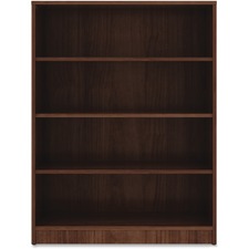 Lorell LLR 99786 Walnut Laminate Bookcase - 48 Height X 36 Width X 12 