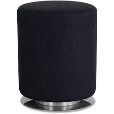 Safco SAF 5050BL Safco Swivel Keg Stool - Black Fabric Seat - 1 Each