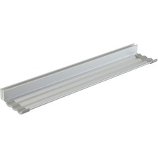 Lorell LLR 55637 Tray - 12 Width - Glass, Aluminum - Silver