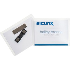 Baumgartens BAU 67665 Sicurix Magnetic Style Name Badge - 20  Pack - 4