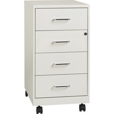 Lorell LLR 19537 4-drawer 26-12 Mobile Storage Cabinet - 14.3 X 18 X 2