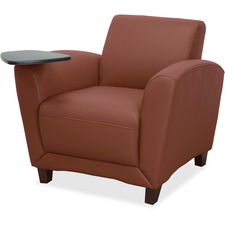 Lorell LLR 68949 Reception Seating - Black, Mahogany, Tan - Bonded Lea