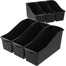 Storex STX 70109U06C Book Bins - 7 Height X 5.3 Width14.3 Length - Stu