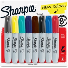 Newell SAN 1927322 Sharpie Chisel Tip Permanent Markers - Wide Marker 