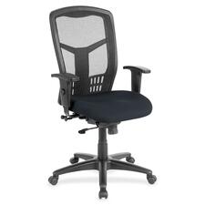 Lorell LLR 8620597 High-back Executive Chair - Snakeskin Midnight Fabr