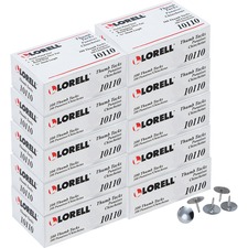 Lorell LLR 10110BX 516 Steel Thumb Tacks - 0.31 Shank - 0.38 Head - Fo