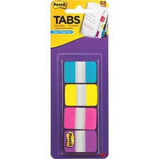 3m MMM 686AYPV1IN Post-itreg; Tabs - 88 Write-on Tab(s) - 1.50 Tab Hei