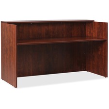 Lorell LLR 59581 Essentials Series Cherry Reception Desk - 1 Top, 35.4