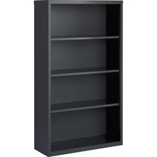 Lorell LLR 59693 Fortress Series Charcoal Bookcase - 34.5 X 13 X 60 - 