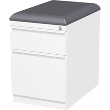 Lorell LLR 49540 Mobile Pedestal File With Seating - 2-drawer - 15 X 1