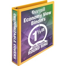 Samsill SAM 18551 Economy 1-12 Round Ring View Binder - 1 12 Binder Ca