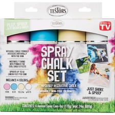 Rust-oleum RST 306006 Testors Spray Chalk Set - 6 Fl Oz - 1  Kit - Ass