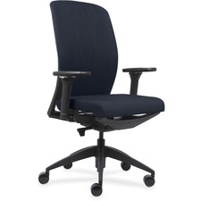 Lorell LLR 83105A204 Executive Chairs With Fabric Seat  Back - Dark Bl