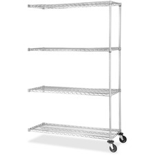 Lorell LLR 84179 Industrial Wire Shelving Add-on Unit - 48 Width X 24 