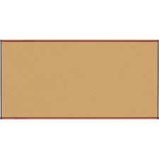 Lorell LLR 60639 Bulletin Board - 96 Height X 48 Width - Natural Cork 