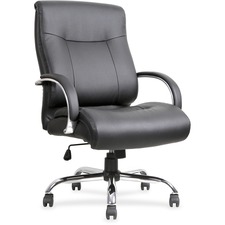 Lorell LLR 40206 Leather Deluxe Bigtall Chair - Black Bonded Leather S