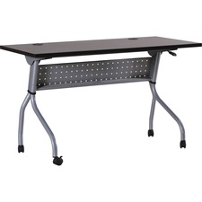 Lorell LLR 60729 Espressosilver Training Table - Rectangle Top - Four 