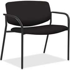 Lorell LLR 83120 Bariatric Guest Chairs With Fabric Seat  Back - Black