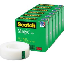 3m MMM 81011296PK Scotch Magic Tape - 36 Yd Length X 1 Width - 1 Core 