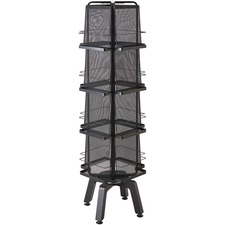 Safco SAF 5580BL Safco Onyx Mesh Rotating Magazine Stand - 16 Pocket(s